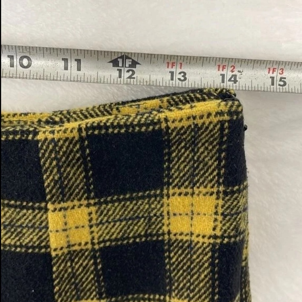 Forever 21 Plaid‎ Mini Skirt Black Yellow Sz Medium - Picture 6 of 7